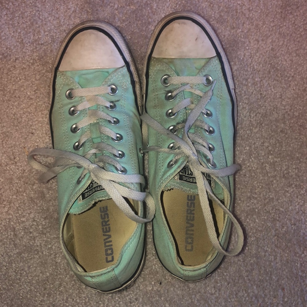 Mint Green Low Top Converse